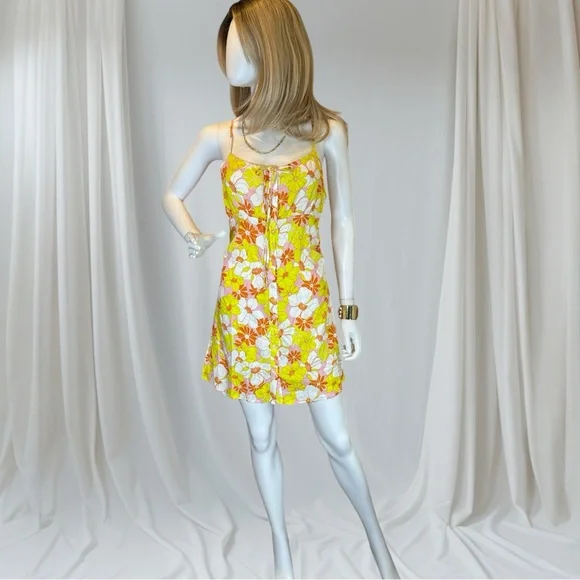 Sanctuary Yellow Orange Mini Sundress NWT - Picture 1 of 10